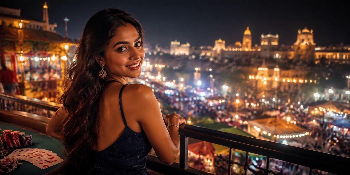 Lucknow old city nightlife with poker and betting